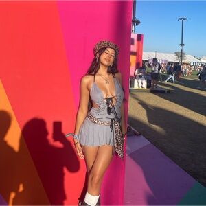 jaded london sienna knitted studded tie dress